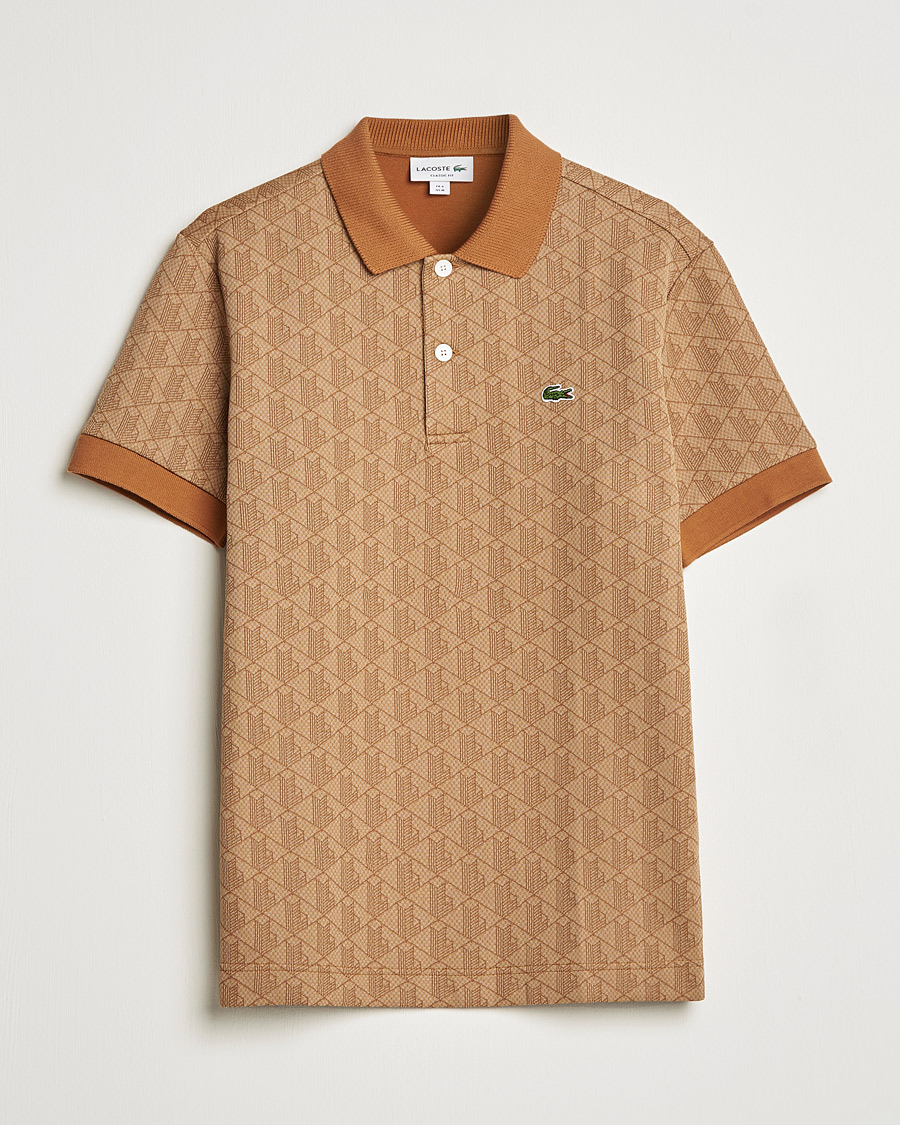 Heren | Polo's | Lacoste | Classic Fit Monogram Jacquard Polo Viennese