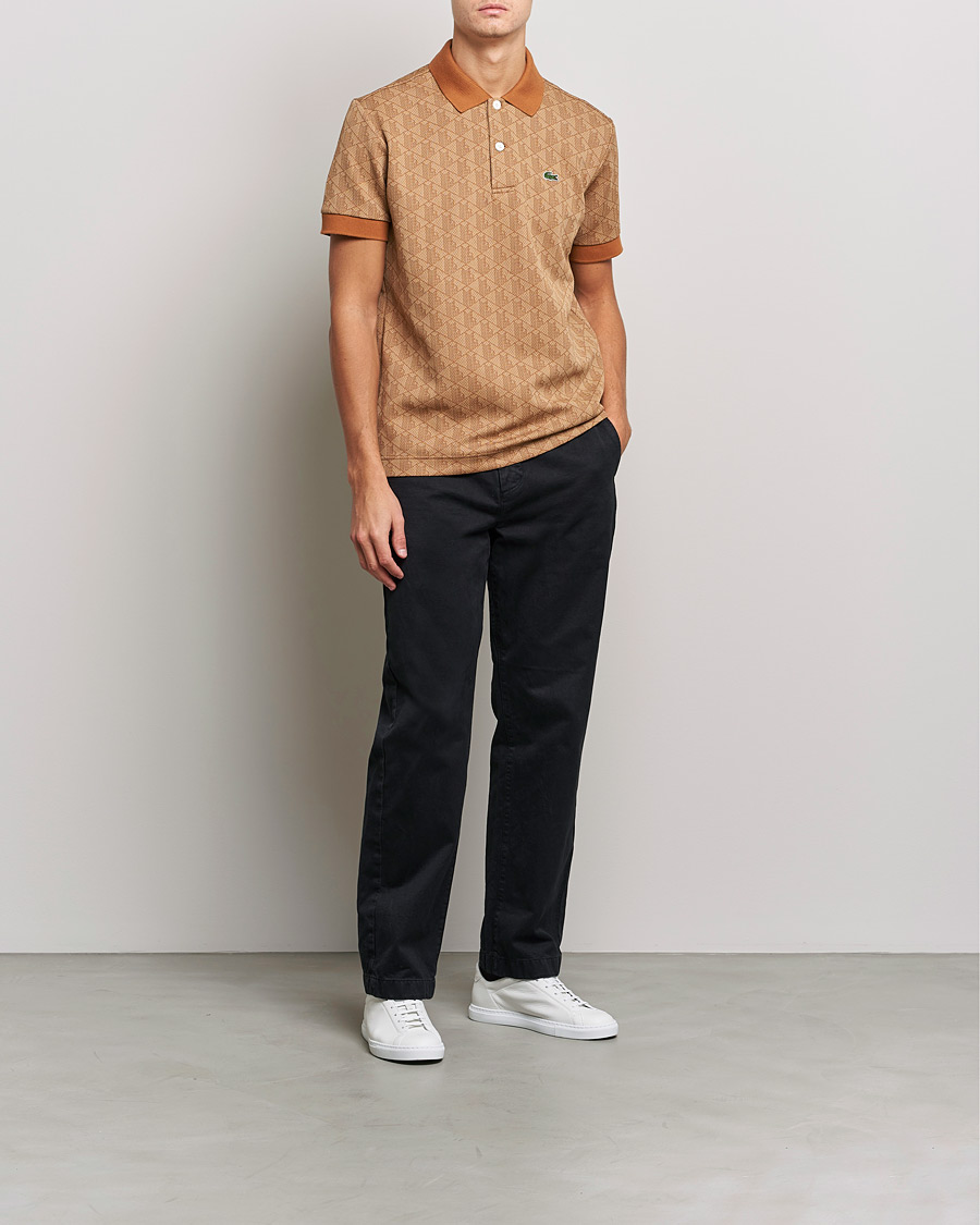 Heren | Polo's | Lacoste | Classic Fit Monogram Jacquard Polo Viennese