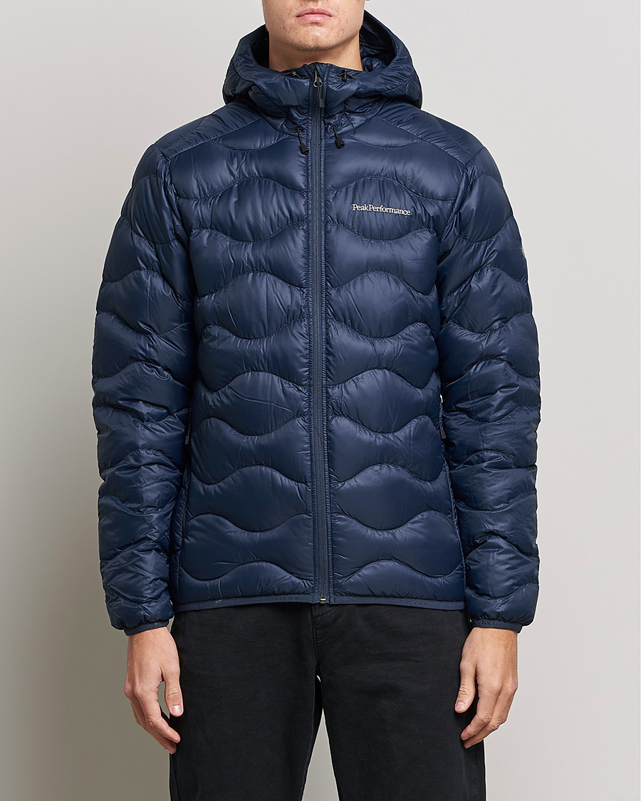 Heren | Outdoorjassen | Peak Performance | Helium Down Hooded Jacket Blue Shadow