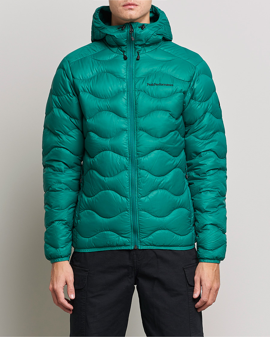 Heren | Jassen | Peak Performance | Helium Down Hood Green Ivy