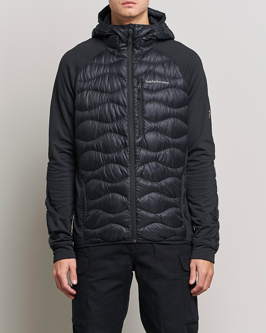 Heren | Jassen | Peak Performance | Helium Down Hybrid Hood Jacket Black