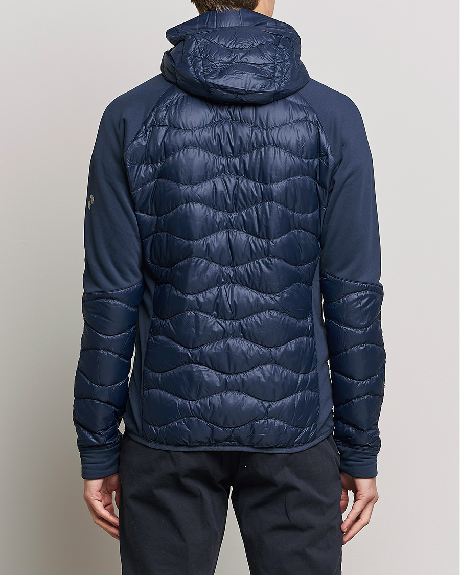 Heren | Jassen | Peak Performance | Helium Down Hybrid Hood Jacket Blue Shadow