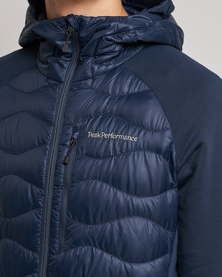 Heren | Jassen | Peak Performance | Helium Down Hybrid Hood Jacket Blue Shadow