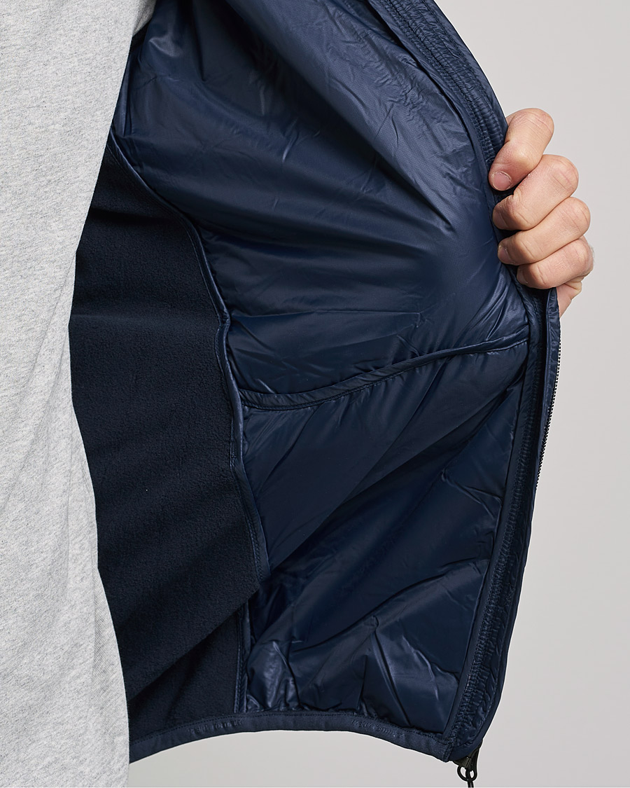 Heren | Jassen | Peak Performance | Helium Down Hybrid Hood Jacket Blue Shadow