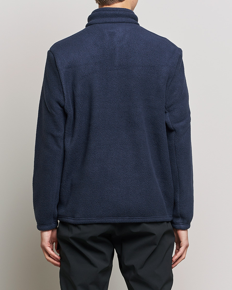 Heren | Truien | Peak Performance | Fleece Snap T-Neck Blue Shadow