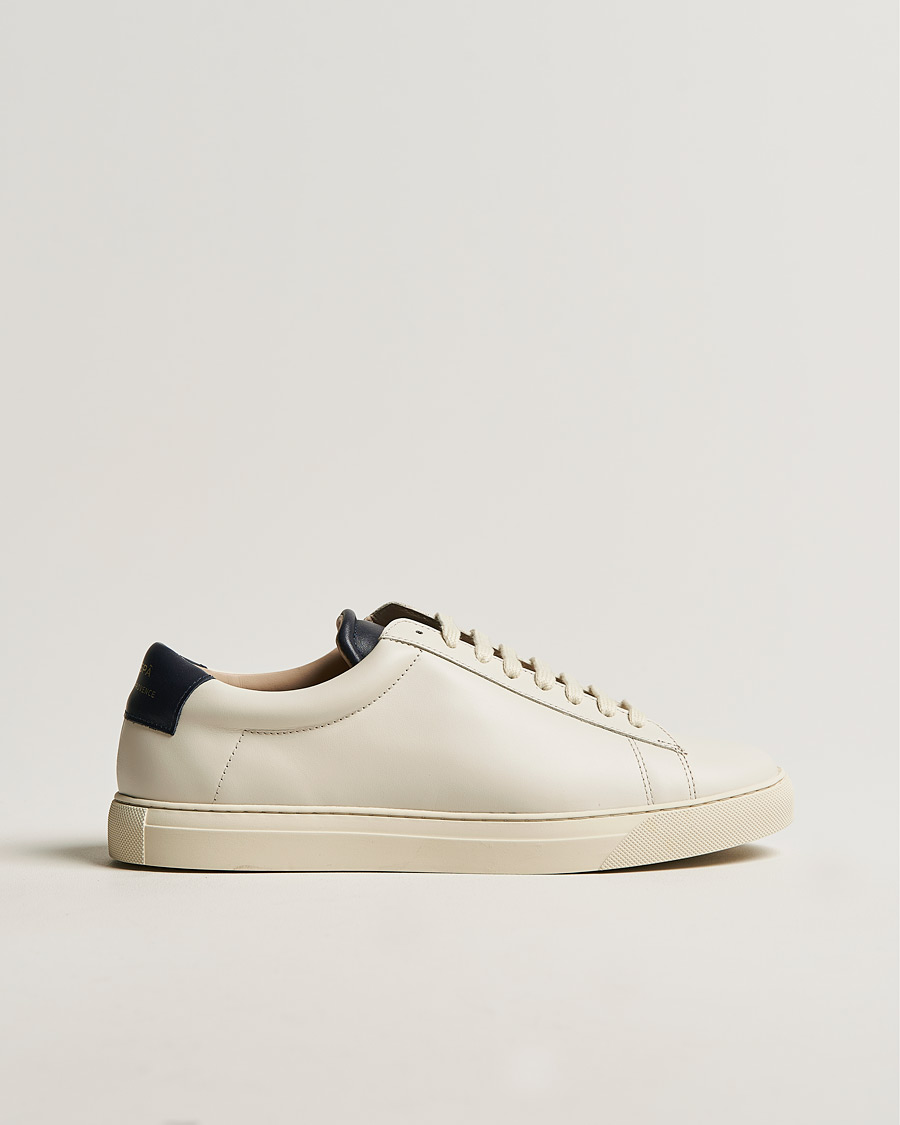 Heren | Zespà ZSP4 Nappa Leather Sneakers Off White/Navy | Zespà | ZSP4 Nappa Leather Sneakers Off White/Navy