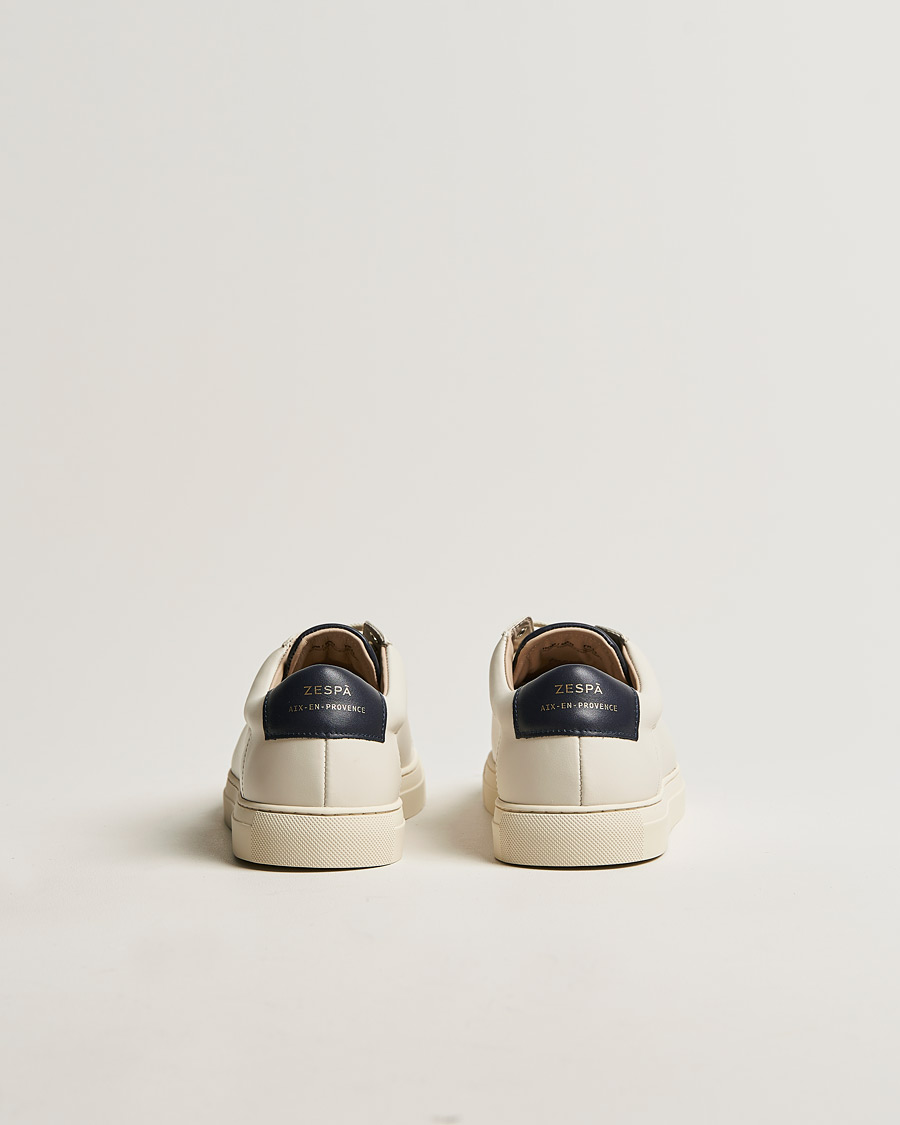Heren | Zespà ZSP4 Nappa Leather Sneakers Off White/Navy | Zespà | ZSP4 Nappa Leather Sneakers Off White/Navy