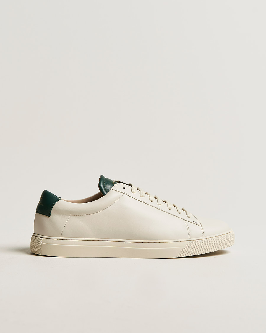 Heren | Zespà ZSP4 Nappa Leather Sneakers Off White/Vert Sombre | Zespà | ZSP4 Nappa Leather Sneakers Off White/Vert Sombre