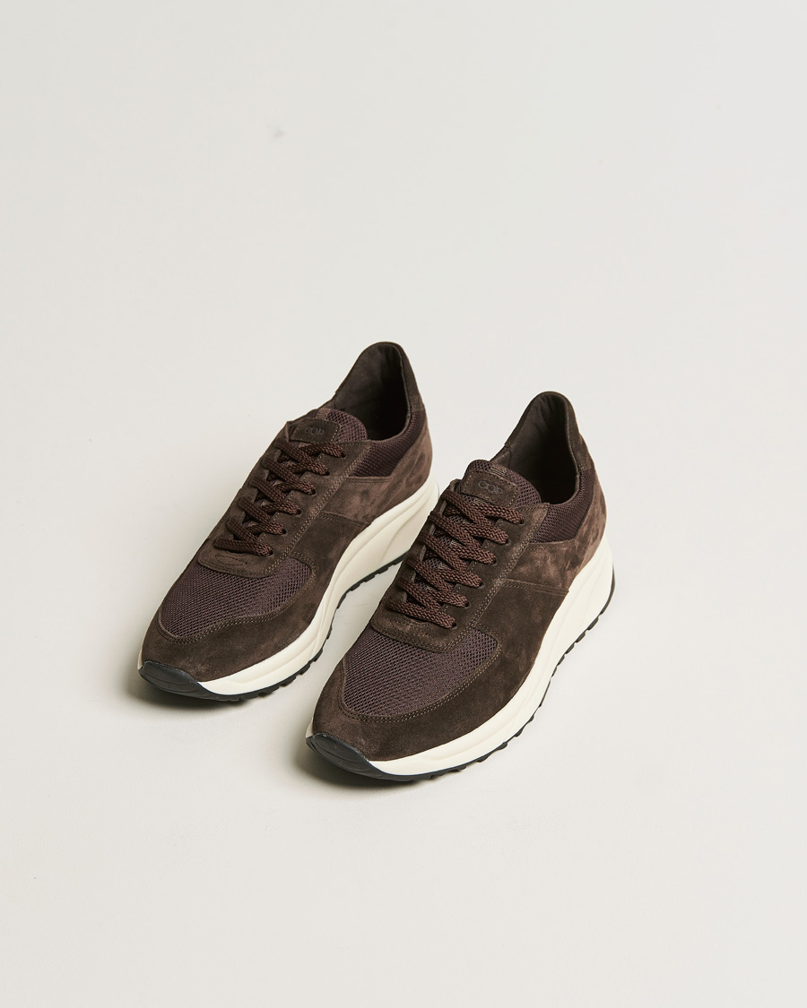 Heren | C.QP Stride Suede/Nylon Runner Dark Brown | CQP | C.QP Stride Suede/Nylon Runner Dark Brown