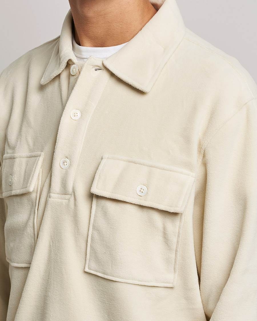 Heren | Truien | NN07 | Vinny Micro Fleece Polo Ecru