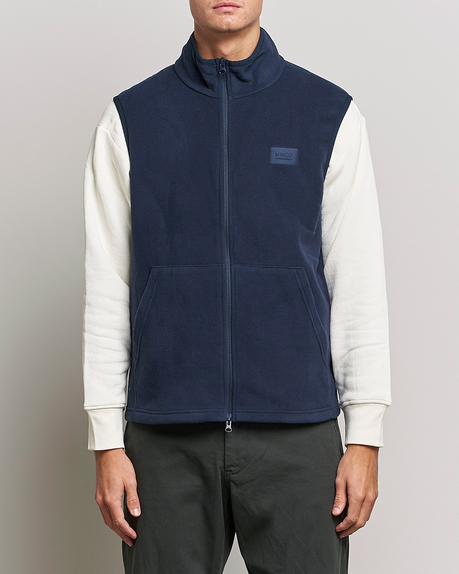 Heren | Truien | NN07 | Vinny Micro Fleece Vest Navy
