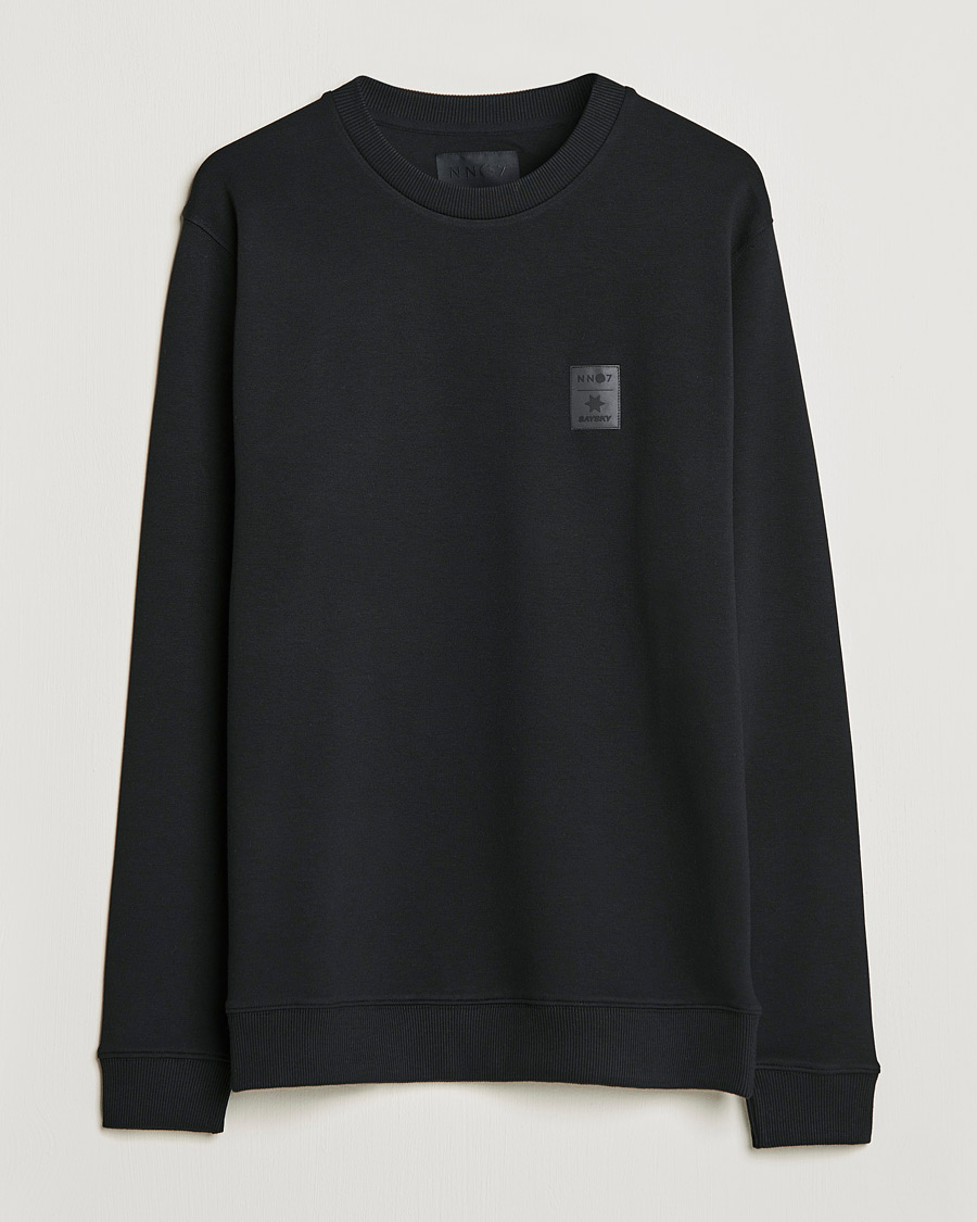 Heren | T-shirts | NN07 | Barrow Long Sleeve Crew Black