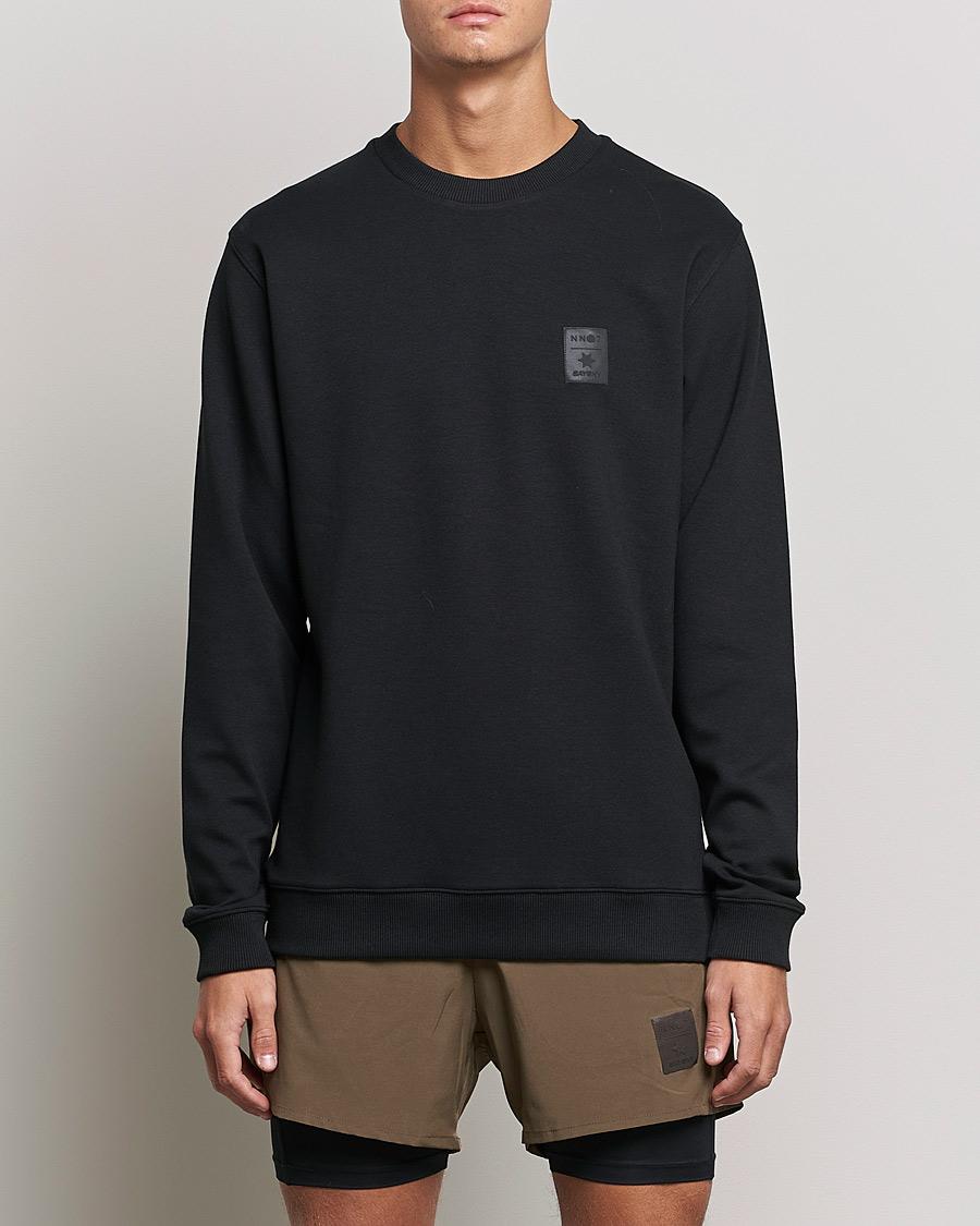 Heren | T-shirts | NN07 | Barrow Long Sleeve Crew Black