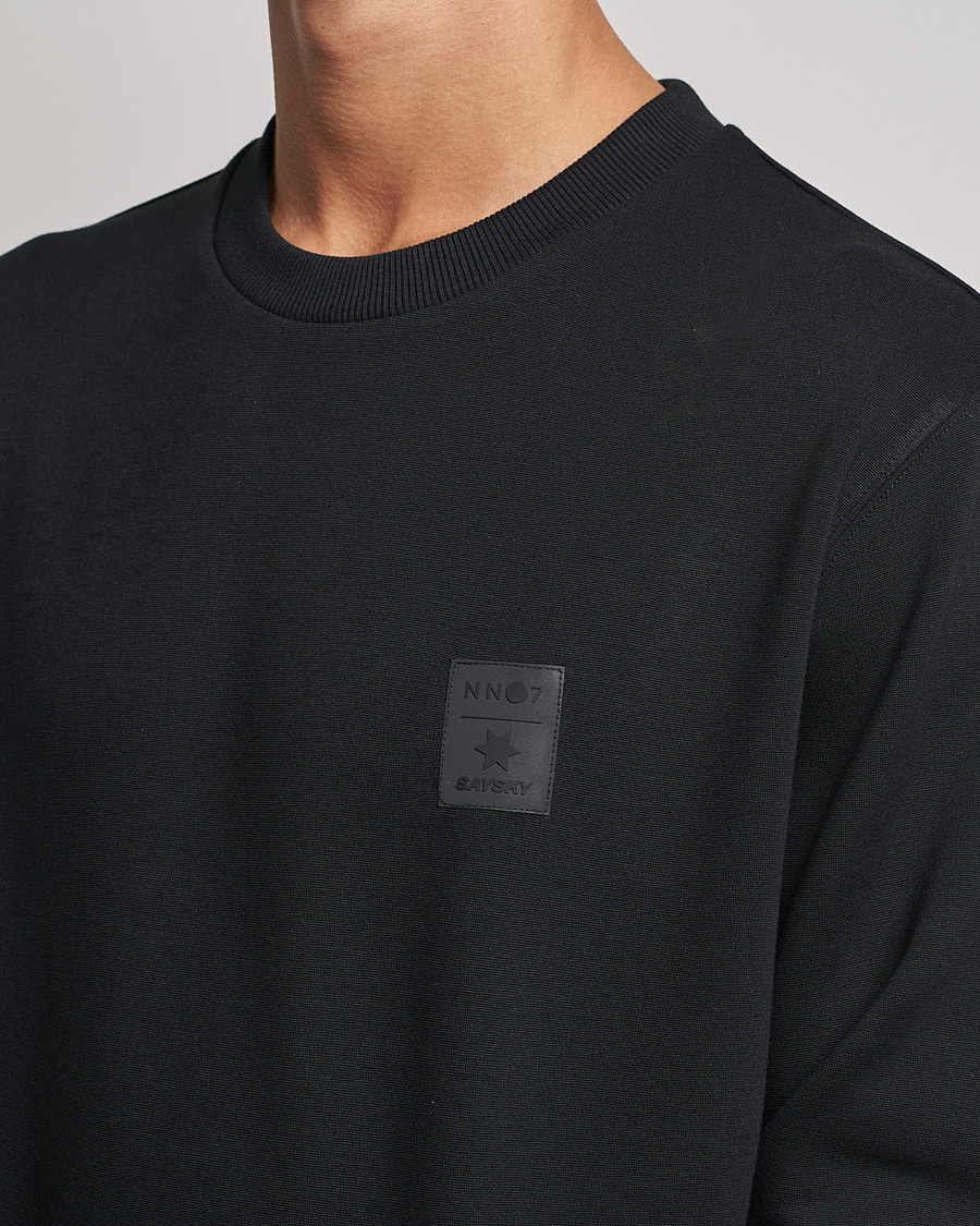 Heren | T-shirts | NN07 | Barrow Long Sleeve Crew Black