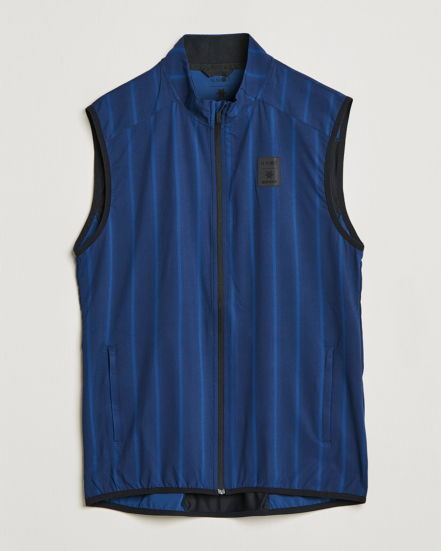 Heren | Truien | NN07 | Pace Full Zip Vest Navy Stripe
