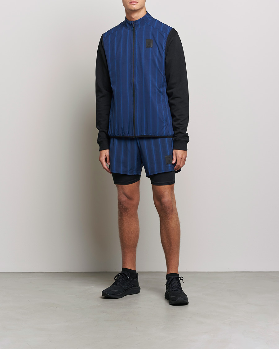 Heren | Truien | NN07 | Pace Full Zip Vest Navy Stripe