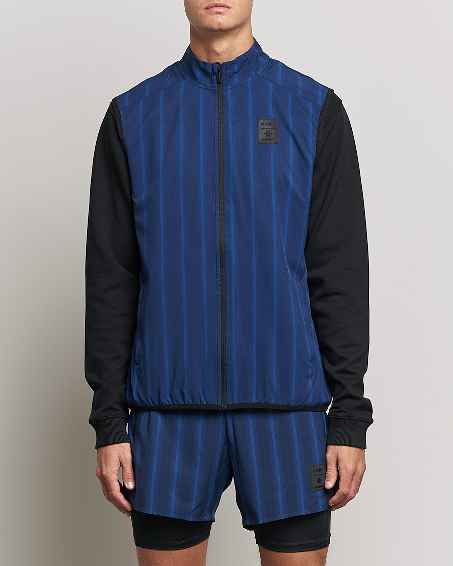Heren | Truien | NN07 | Pace Full Zip Vest Navy Stripe