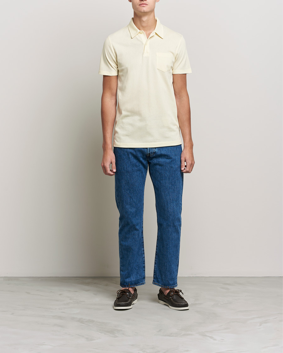 Heren | Polo's | Sunspel | Riviera Polo Shirt Lemon