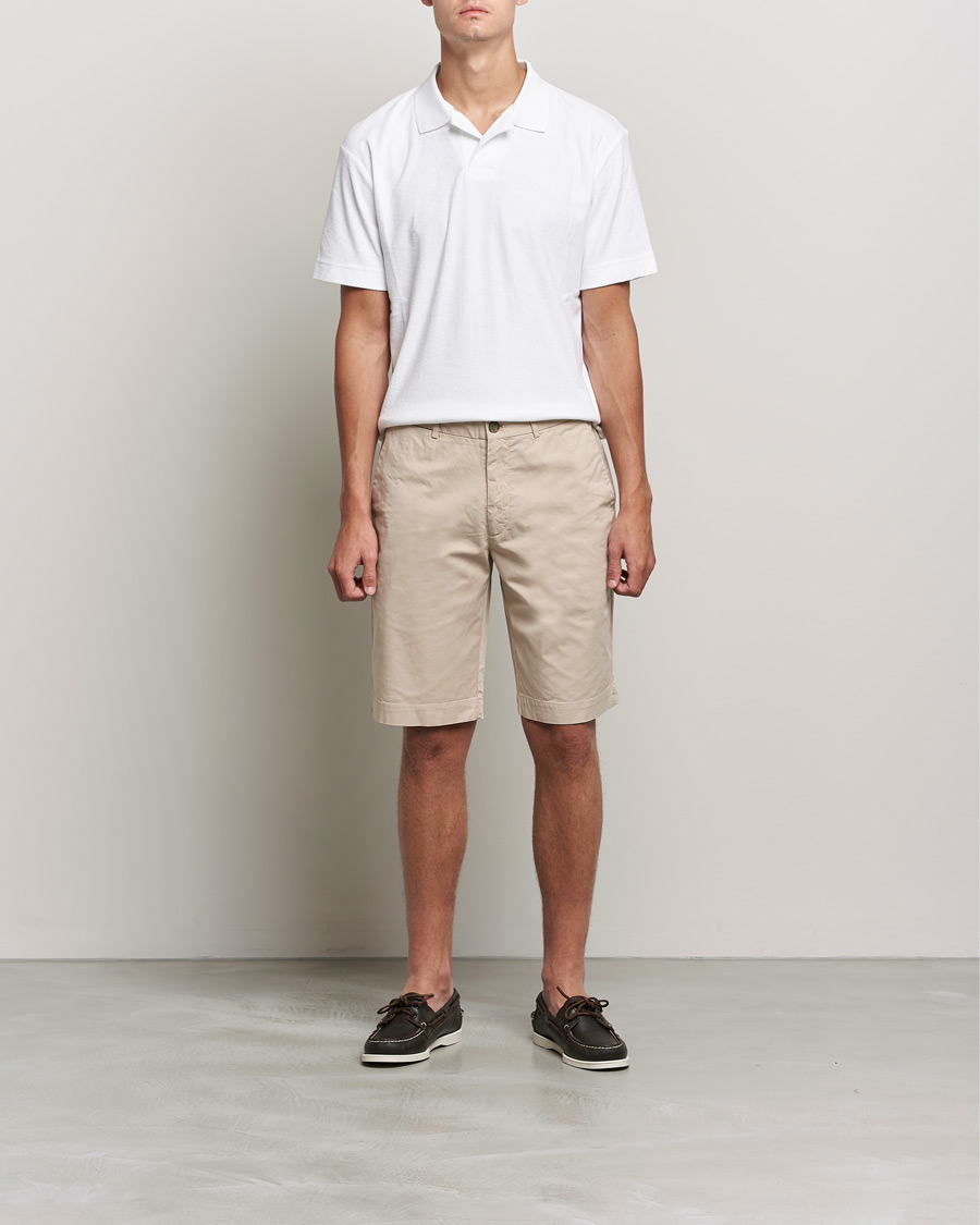 Heren | Korte broek | Sunspel | Cotton Chino Shorts Light Stone