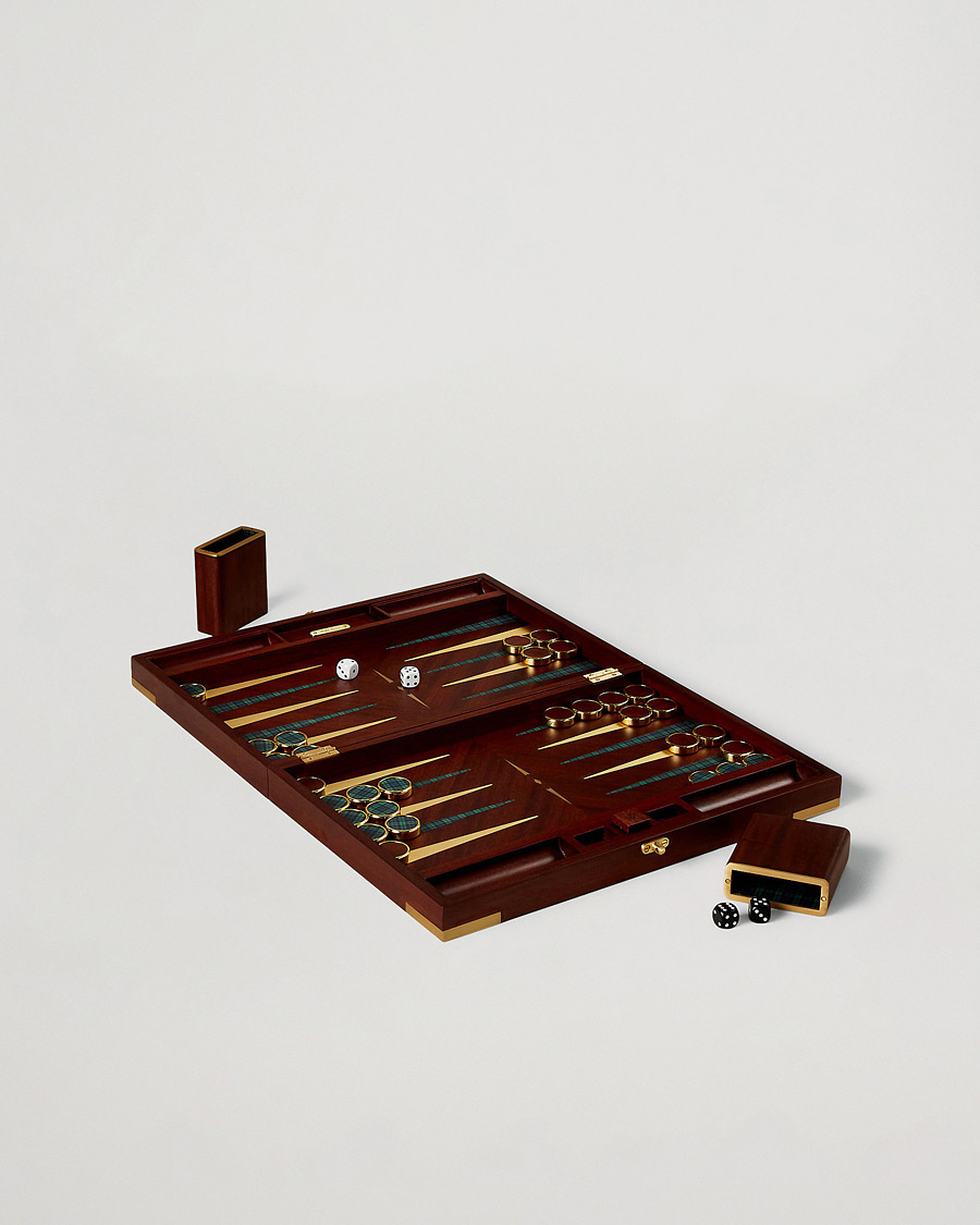 Heren | Ralph Lauren Home Parkwood Wooden Backgammon Set Mahogony/Brass | Ralph Lauren Home | Parkwood Wooden Backgammon Set Mahogony/Brass