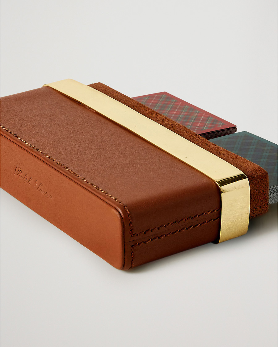 Heren | Lifestyle | Ralph Lauren Home | Westover Leather Playing Cards Set Brown