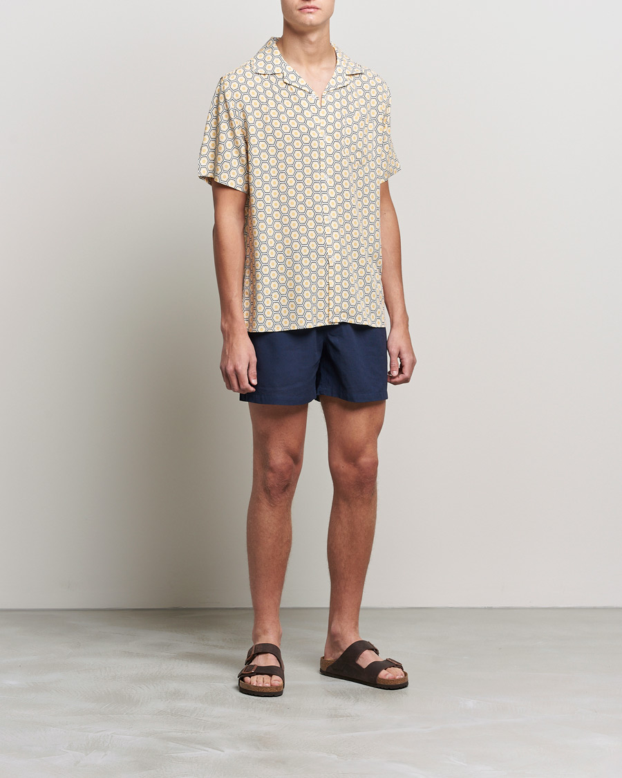 Heren | Korte broek | OAS | Linen Shorts Navy