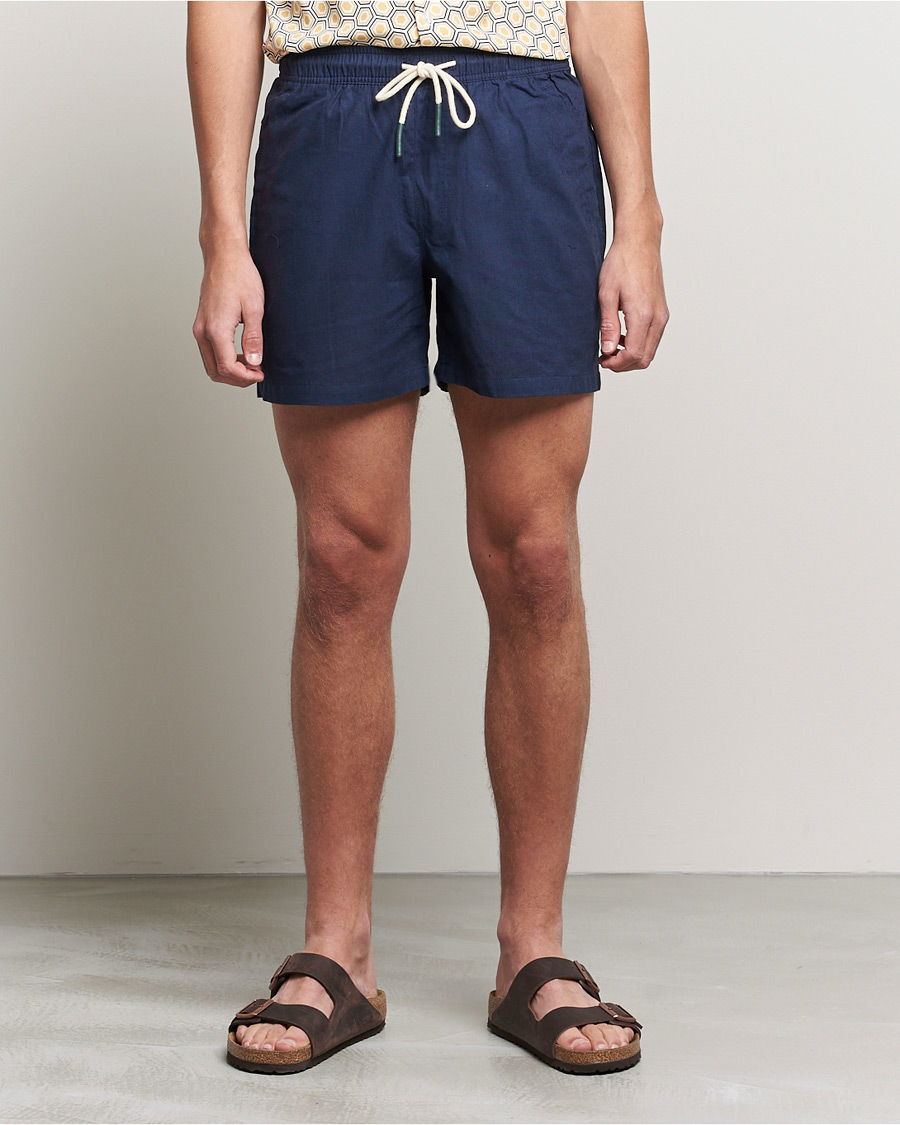 Heren |  | OAS | Linen Shorts Navy