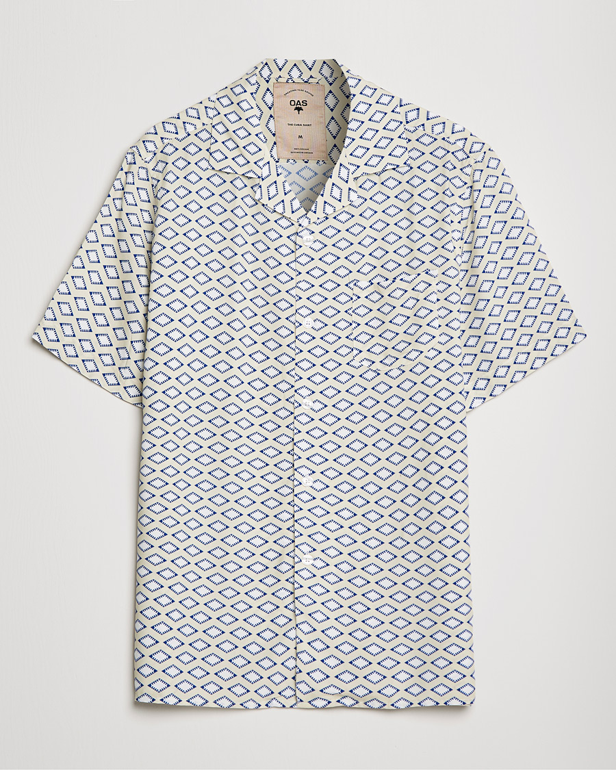 Heren | Overhemden | OAS | Viscose Resort Short Sleeve Shirt La Place