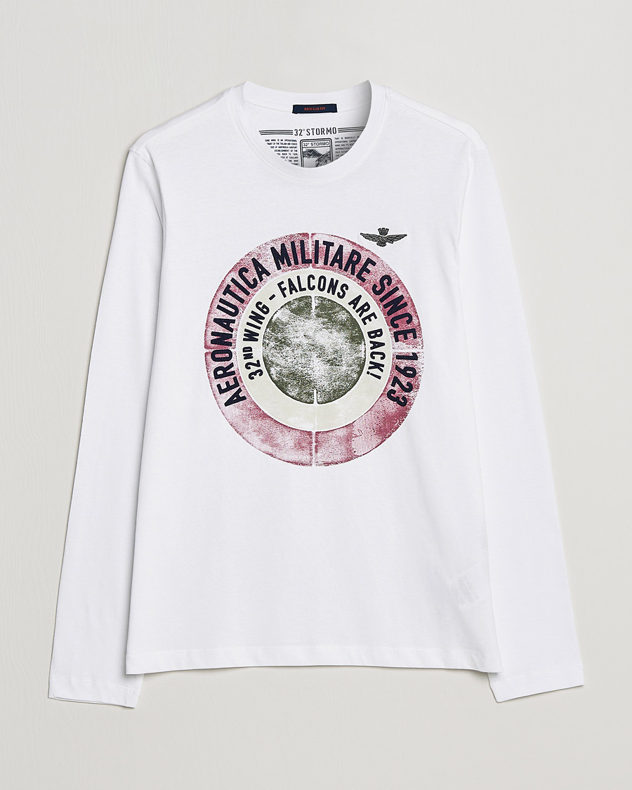 Heren | T-shirts | Aeronautica Militare | Long Sleeve Tee Off White