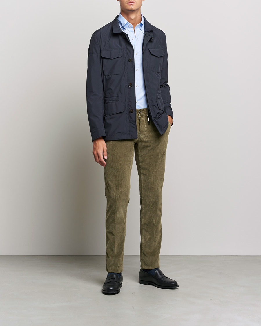 Heren | Broeken | Incotex | Slim Fit Leisure Cord Slacks Moss