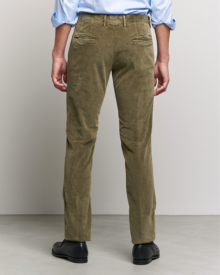 Heren | Broeken | Incotex | Slim Fit Leisure Cord Slacks Moss