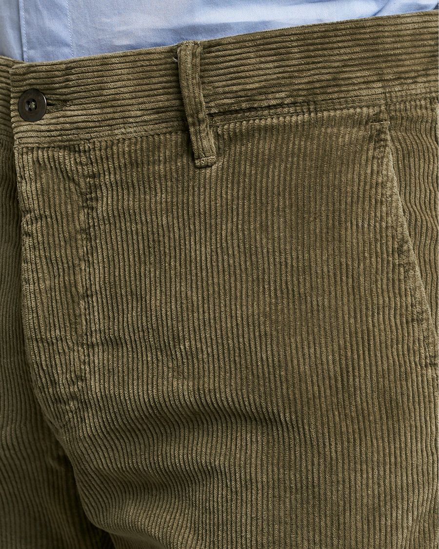 Heren | Broeken | Incotex | Slim Fit Leisure Cord Slacks Moss