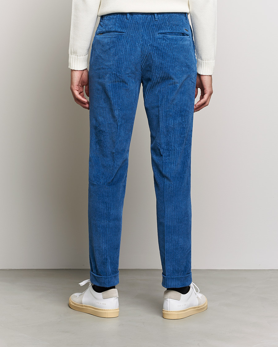 Heren | Broeken | Incotex | Regular Fit Heavy Cord Slacks Royal Blue