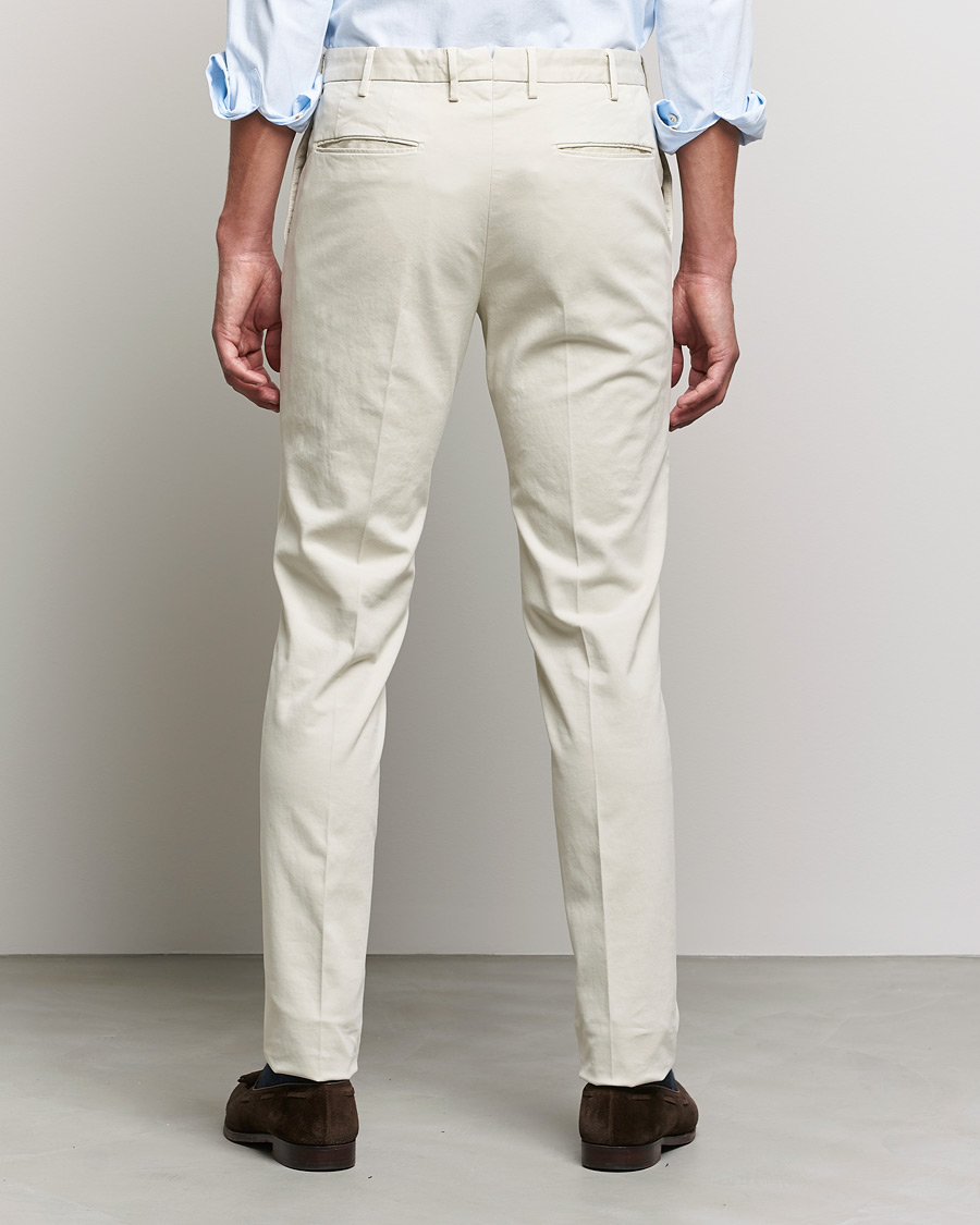 Heren | Broeken | Incotex | Slim Fit Cotton Stretch Chinos Light Beige