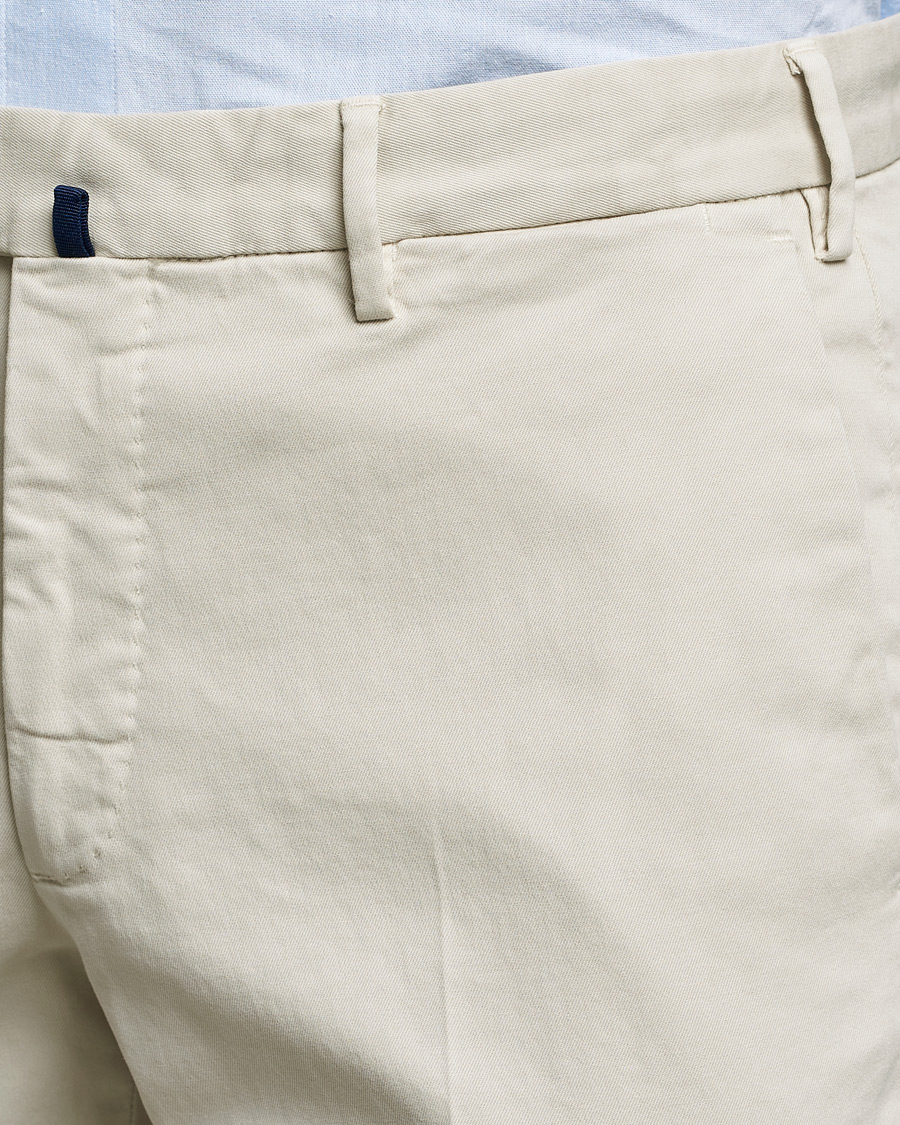 Heren | Broeken | Incotex | Slim Fit Cotton Stretch Chinos Light Beige