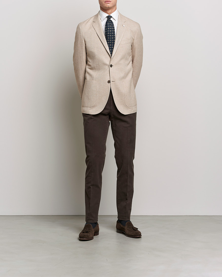 Heren | Broeken | Incotex | Slim Fit Cotton Stretch Chinos Dark Brown