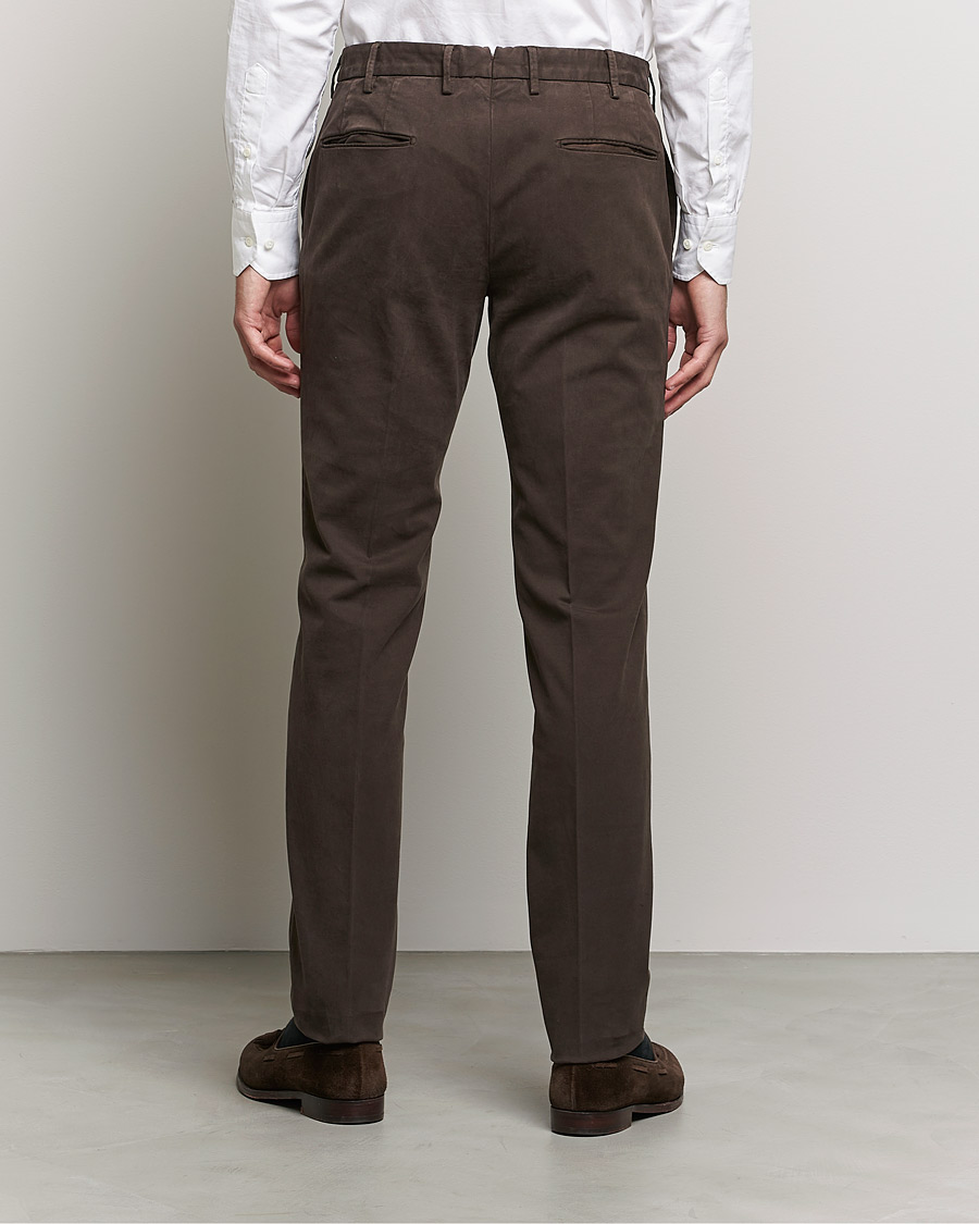 Heren | Broeken | Incotex | Slim Fit Cotton Stretch Chinos Dark Brown