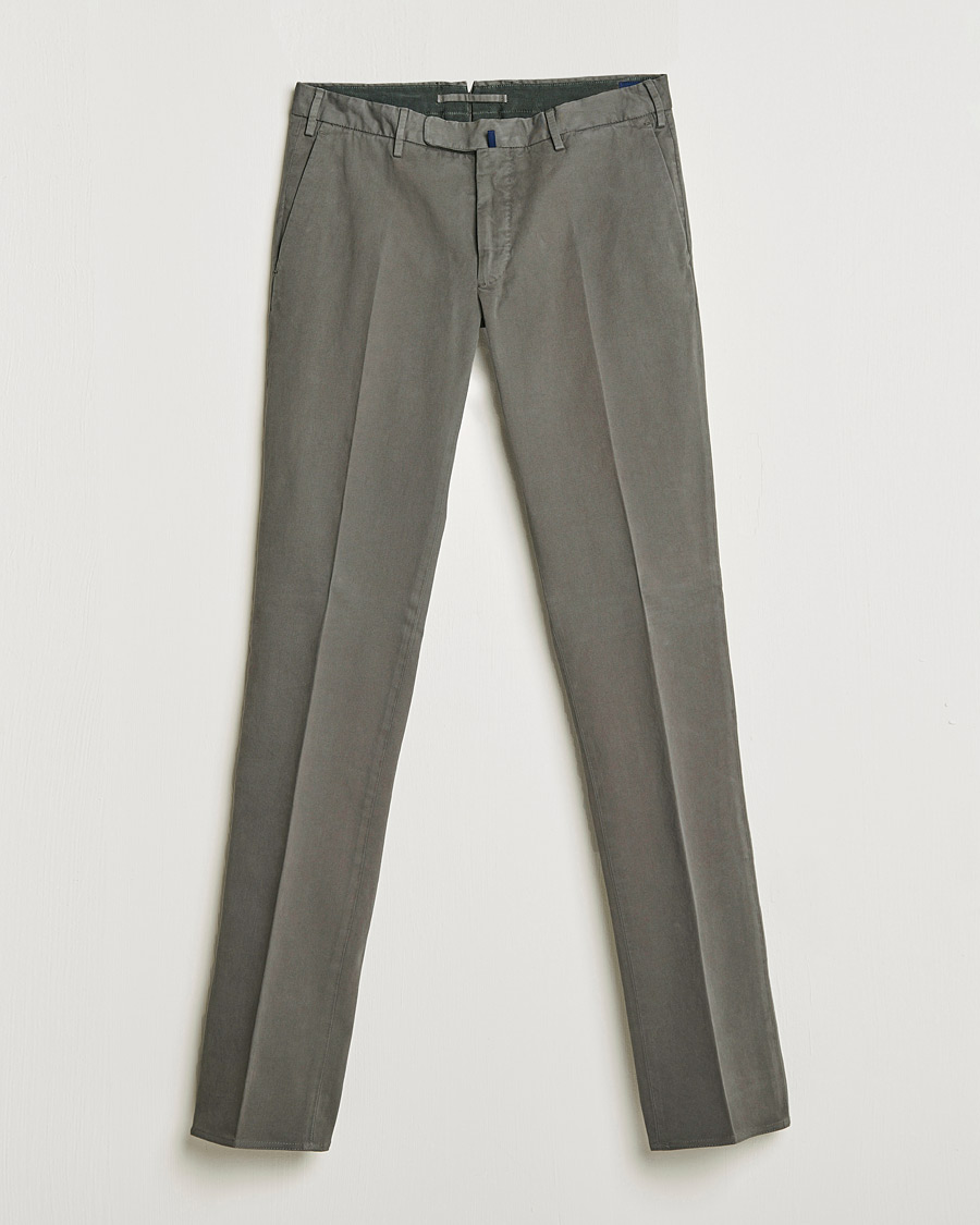 Heren | Broeken | Incotex | Slim Fit Cotton Stretch Chinos Grey