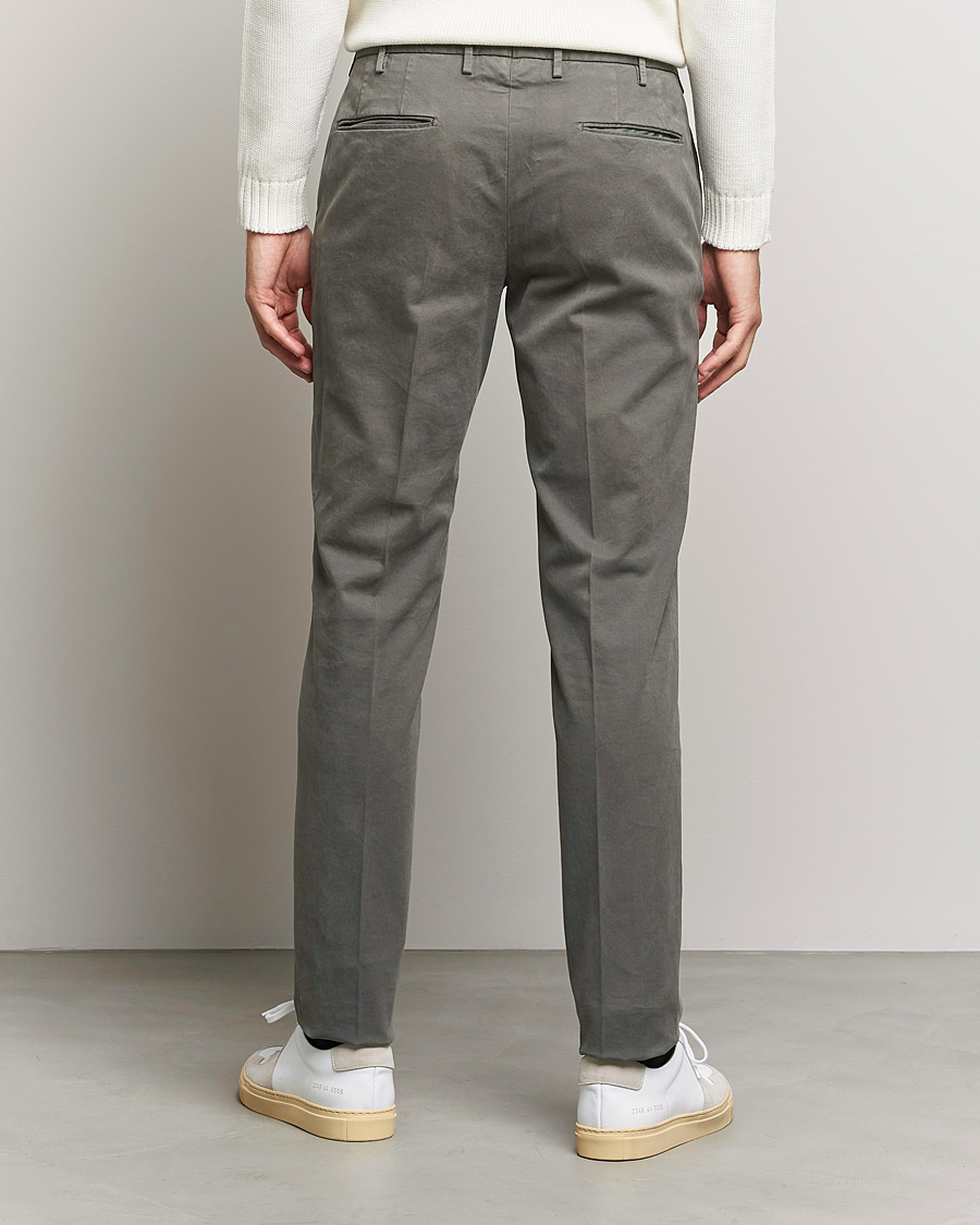 Heren | Broeken | Incotex | Slim Fit Cotton Stretch Chinos Grey