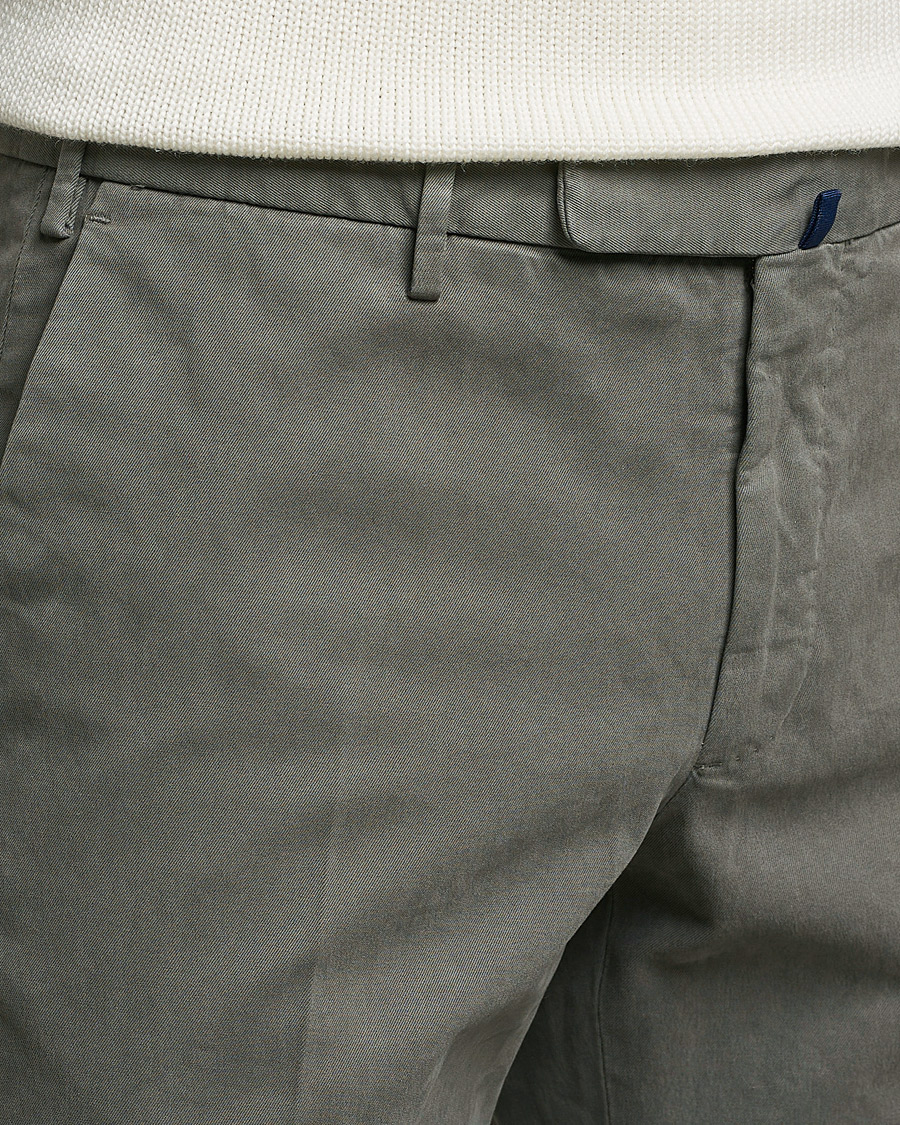 Heren | Broeken | Incotex | Slim Fit Cotton Stretch Chinos Grey