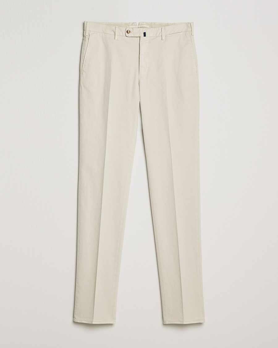 Heren | Broeken | Incotex | Regular Fit Cotton Stretch Chinos Light Beige