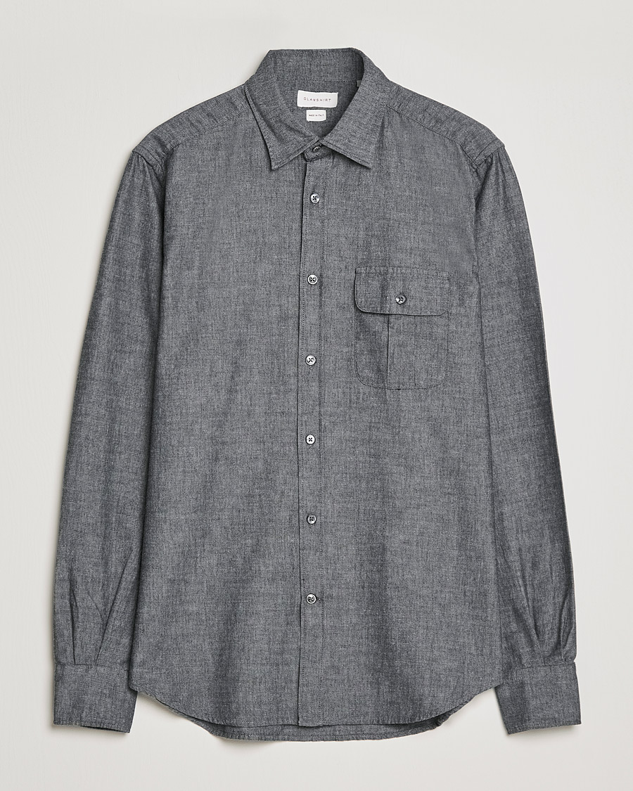 Heren | Overhemden | Slowear | Chambray Work Shirt Grey