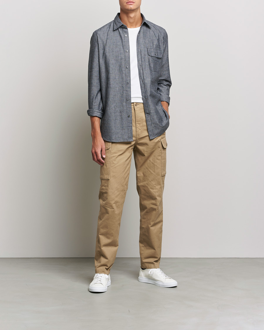 Heren | Overhemden | Slowear | Chambray Work Shirt Grey