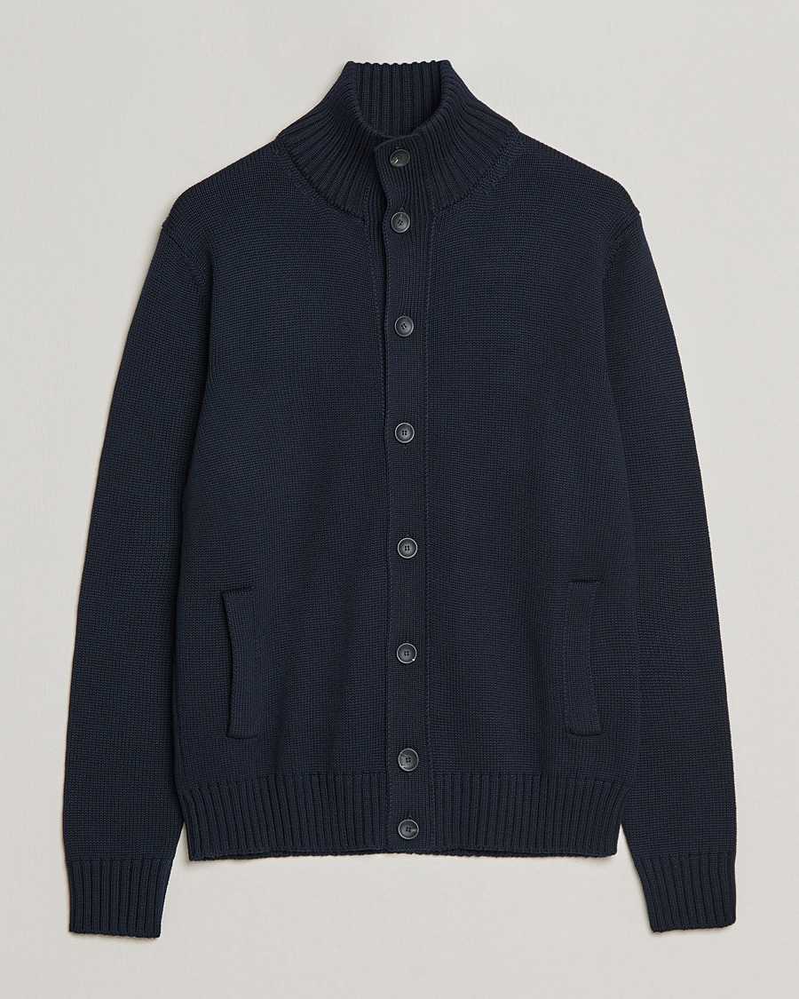 Heren | Truien | Zanone | Virgin Merino Wool Chioto Cardigan Navy