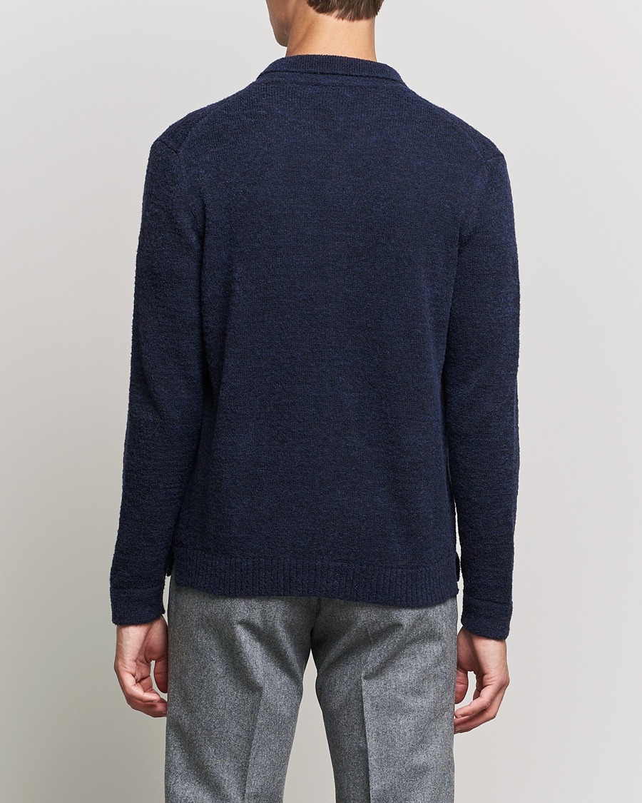 Heren | Truien | Zanone | Boucle Wool Chore Jacket Navy