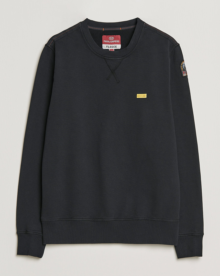 Heren | Truien | Parajumpers | Basic Cotton Fleece Sweatshirt Black