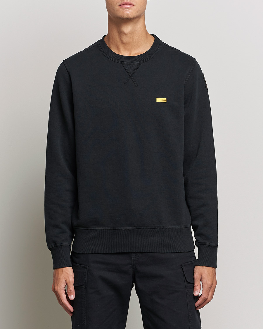 Heren | Truien | Parajumpers | Basic Cotton Fleece Sweatshirt Black