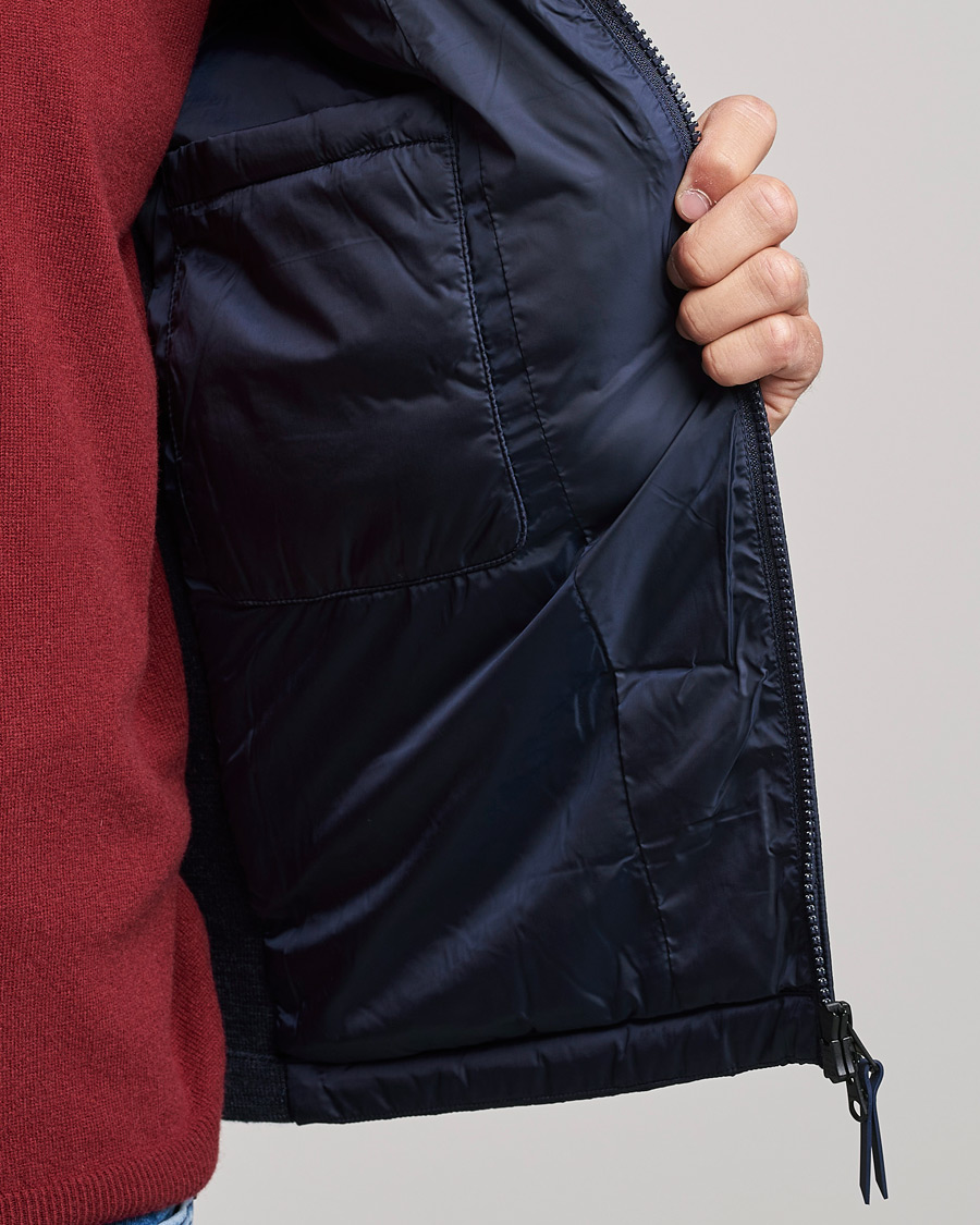 Heren | Jassen | GANT | Mixed Media Light Padded Gilet Evening Blue