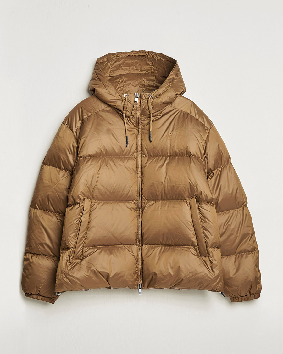 Heren | Jassen | GANT | Shiny Puffer Hooded Jacket Toffee Beige