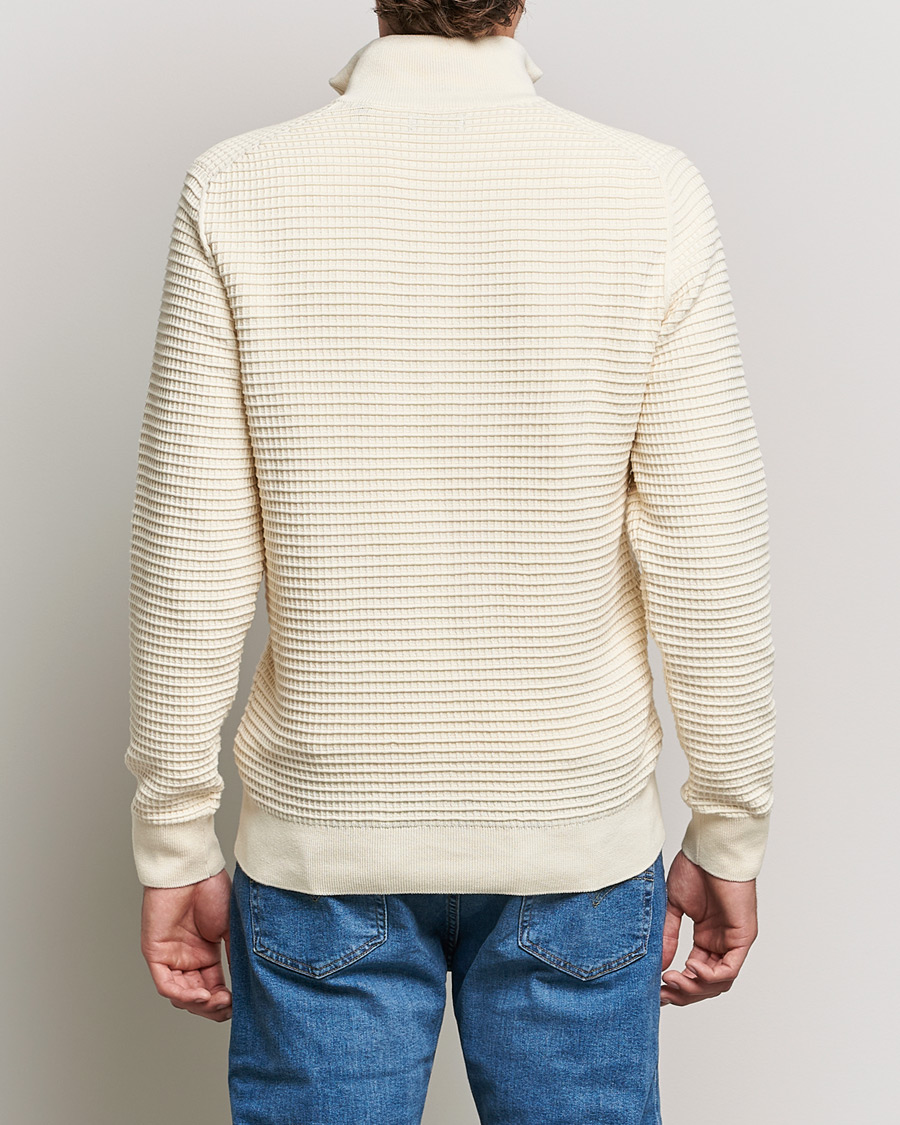 Heren | Truien | GANT | Cotton Texture Half Zip Cream